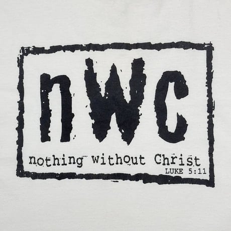 OLD&VINTAGE NOTHING WITHOUT CHRIST NWO PARODY WHITE XL 6277