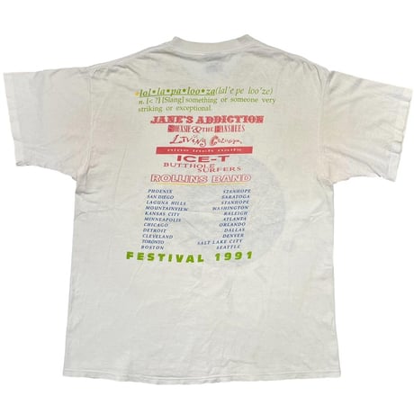 LOLLAPALOOZA FESTIVAL 1991 BROCKUM OSFA FITS XL 0791