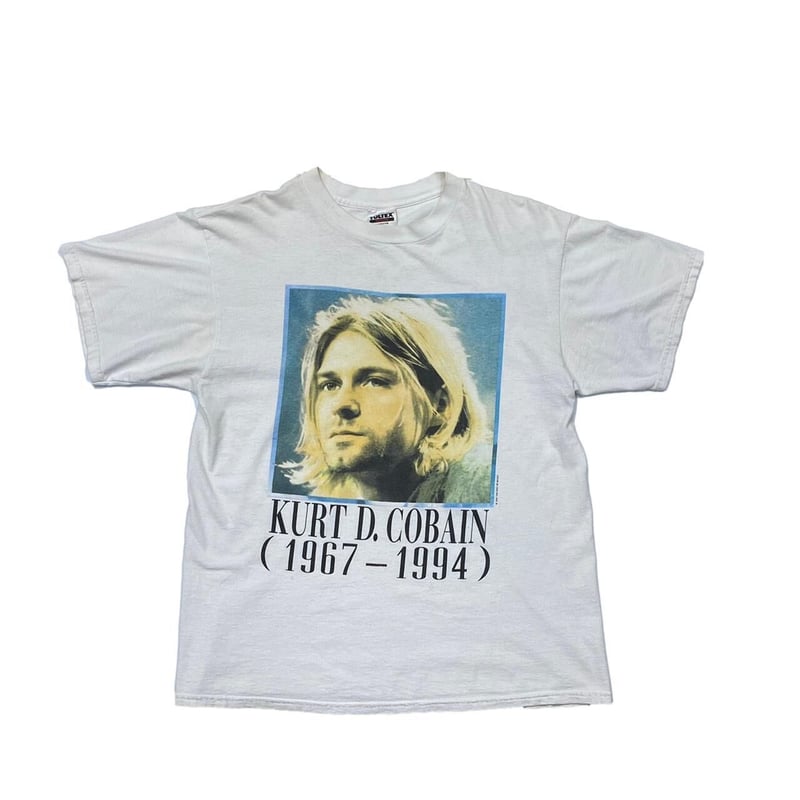 NIRVANA KURT COBAIN MEMORIAL TEE 1994 WHITE TUL
