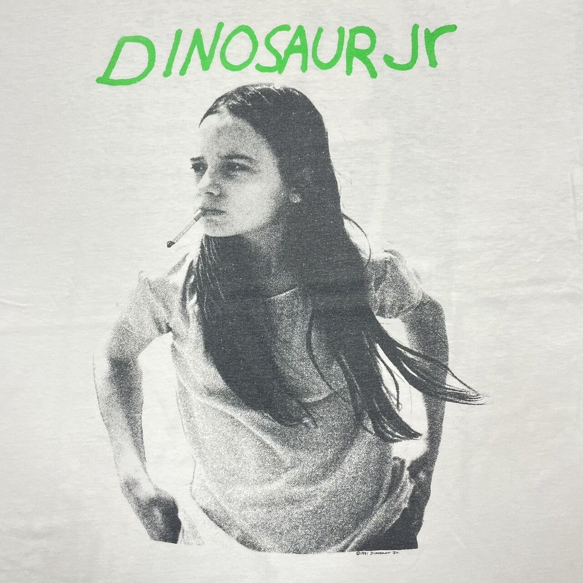 DINOSAUR Jr GREEN MIND WHITE HANES XL 5829 | gr DINOSAUR Jr GREEN MIND WHITE HANES XL 5829 | gr