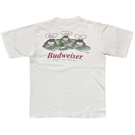 Budweiser KING OF BEER FROGS Hawaii WHITE ALL SPORT LARGE 6589