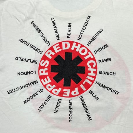 RED HOT CHILI PEPPERS BLOOD SUGER SEX MAGIK TOUR LOGO & PHOTO WHITE EURO LARGE 1457