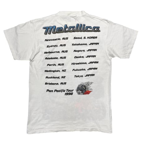 METALLICA GIMME FUEL PAN PACIFIC TOUR 1998 WHITE GIANT LARGE 4076