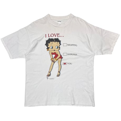 BETTY BOOP 2000 I LOVE... YOU CHOICE WHITE XL 5454