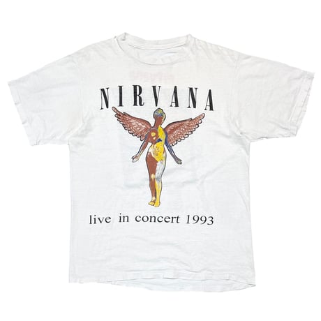 NIRVANA IN CONCERT 1993 IN UTERO BOOTLEG WHITE FITS LARGE 4343