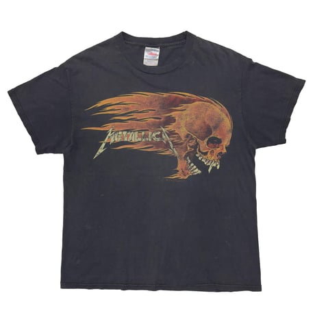 METALLICA PUSHEAD Y2K SIDE FLAME SKULL TENNESSEE RIVER LARGE 2662