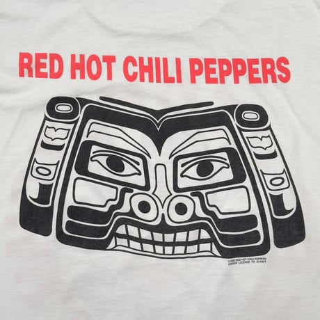 RED HOT CHILI PEPPERS 1991 DOUBLE SIDE Aztec TEE WHITE ANVIL XL 1208