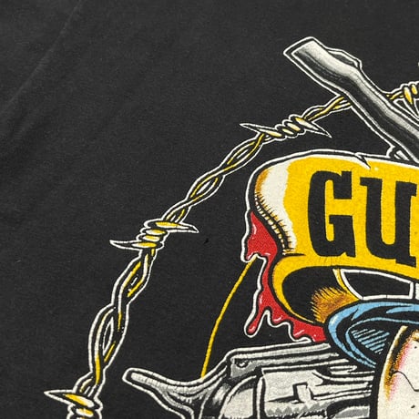 GUNS 'N ROSES DOUBLE SIDE PRINT SKULL 1990 XL 3605