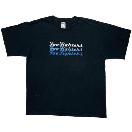 FOO FIGHTERS 3 LINE LOGO WHITE/L.BLUE/BLUE GILDAN LARGE 8081