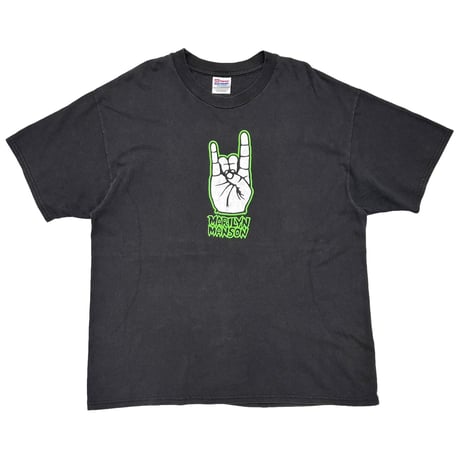 MARILYN MANSON HANDSIGN WE HATE LOVE WE LOVE HATE HANES XL 8430