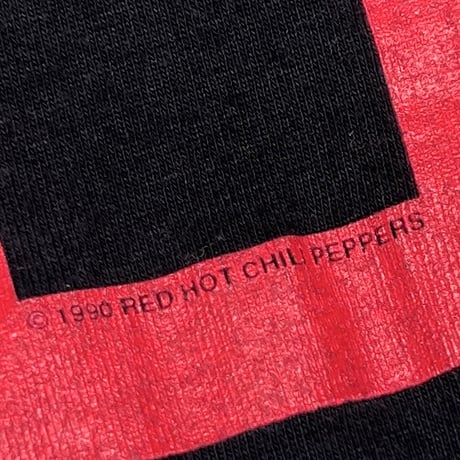 RED HOT CHILI PEPPERS 1990 MEMBER PORTRAIT CURVING LOGO SOF TEE MEDIUM 3122
