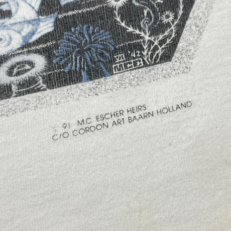 M.C.ESCHER 1991 SEA SKY TEE WHITE XL 6741