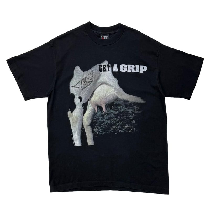 し*ま様 最終値下げAerosmith 1993年製 Tシャツ　get a gr 90s Vintage 1993 Aerosmith Get A Grip AOP Rare Allover Short