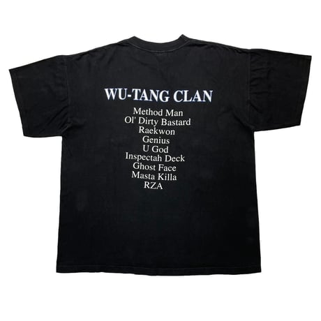 WU-TANG CLAN BACK MEMBER NAME BLACK BLUE POLYGRAM XL 7105