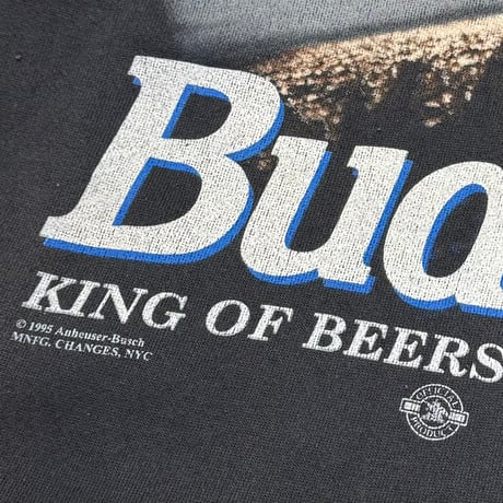 Budweiser JUMP ON A BUD 1995 THIS BUD'S FOR YOU CREWNECK SWEAT BLACK XL 5233