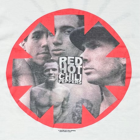 RED HOT CHILI PEPPERS BLOOD SUGER SEX MAGIK TOUR LOGO & PHOTO WHITE EURO XL 1536