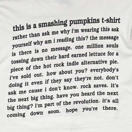 THE SMASHING PUMPKINS SP RED HEART WHITE GINAT BY TEE JAYS LARGE 1219