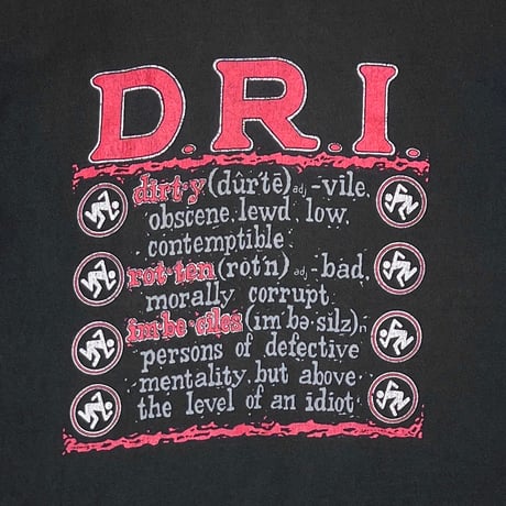 D.R.I. DIRTY ROTTEN IMBECILES FRUIT OF THE LOOM LARGE 1469