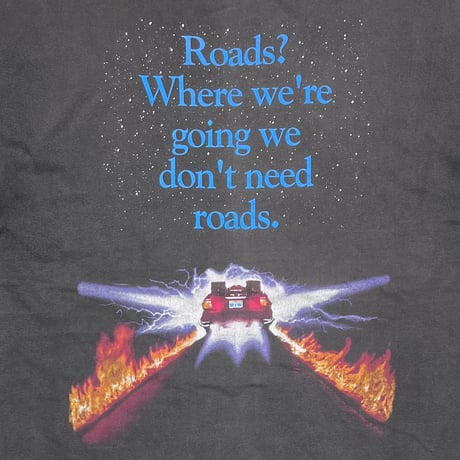 BACK TO THE FUTURE Roads? Where we're going MOVIE PROMO HANES XL 4134