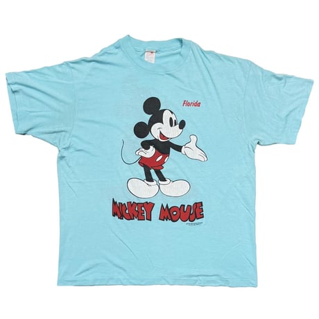DISNEY VINTAGE MICKEY MOUSE Florida LINK PRINT L.BLUE XL 7542