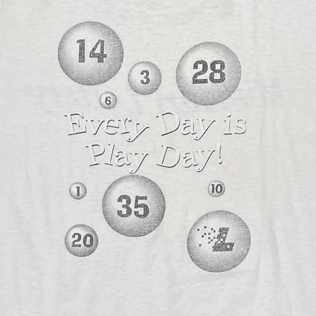 OLD & VINTAGE Missouri Lottery Every Day is Play Day! WHITE XL 7381