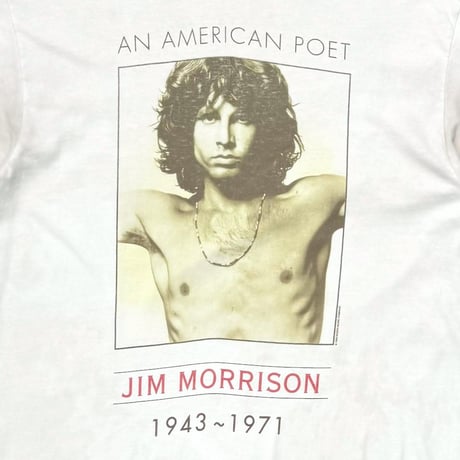 THE DOORS JIM MORRISON 1999 MEMORIAL PORTRAIT AN AMERICAN POET WHITE FITS LARGE 4086