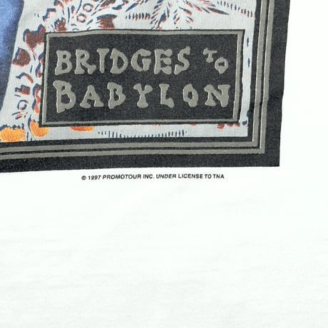THE ROLLING STONES BRIDGES TO BABYLON WORLD TOUR 1997/1998 WHITE BLUE THUNDER LARGE 8861