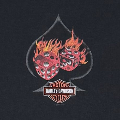 HARLEY DAVIDSON FLAMING DICE SLEEVE CARD LAS VEGAS LS XL 3298