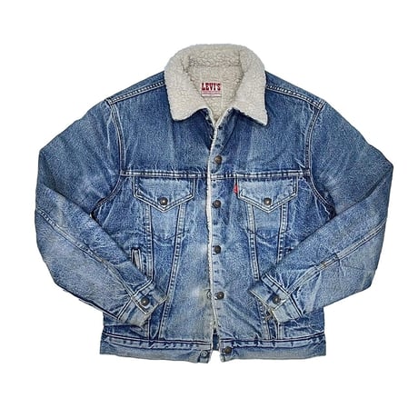 LAST OF STORE VINTAGE LEVI'S DENIM BOA SHERPA JACKET MEDIUM 1427