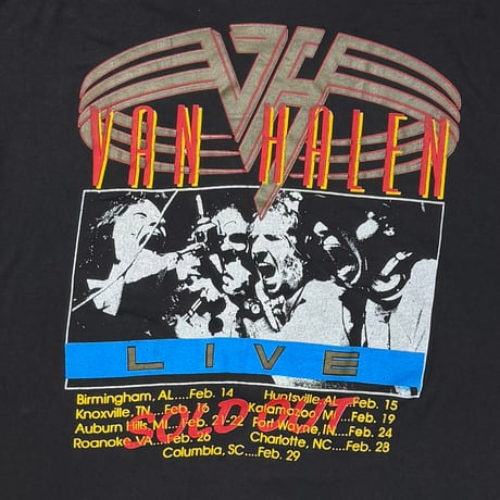 VAN HALEN 1991 FOR UNLAWFUL CARNAL LNOWLEDGE BLACK FITS XL 5435