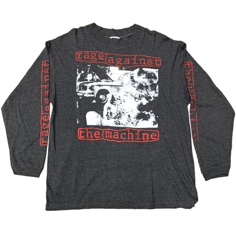 RAGE AGAINST THE MACHINE BURNING MONK ITALIAN BOOTLEG LS GREY FITS XL 1983