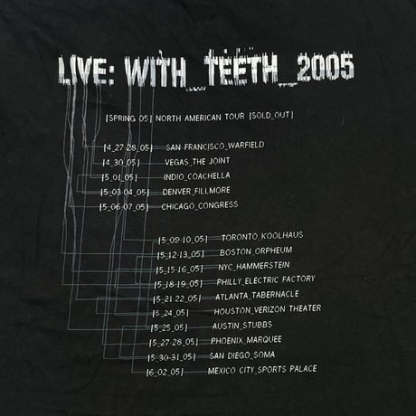 NINE INCH NAILS LIVE WITH TEETH 2005 BOX LOGO MEDIUM 0636