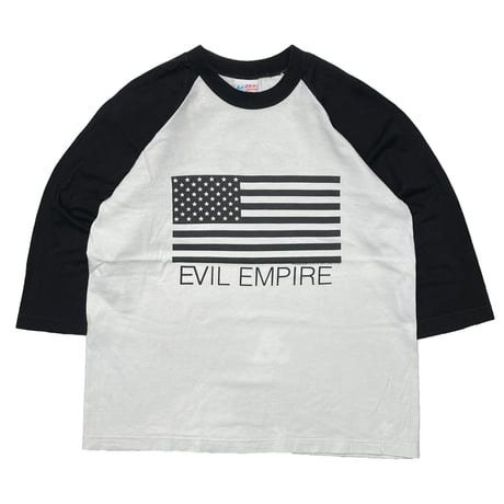 RAGE AGAINST THE MACHINE 1996 EVIL EMPIRE RAGLAN WHITE/BLACK LARGE 1733