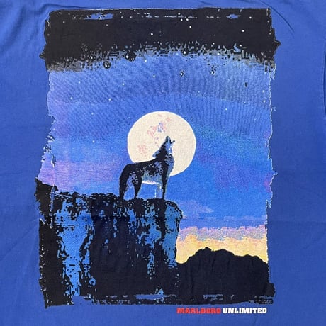 Marlboro UNLIMITED COYOTE POCKET TEE BLUE FITS LARGE 8