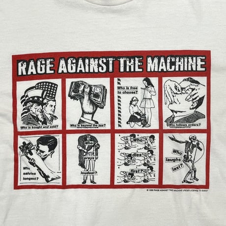 RAGE AGAINST THE MACHINE 1999 BARBARA KRUGER WHITE GIANT XL 2272