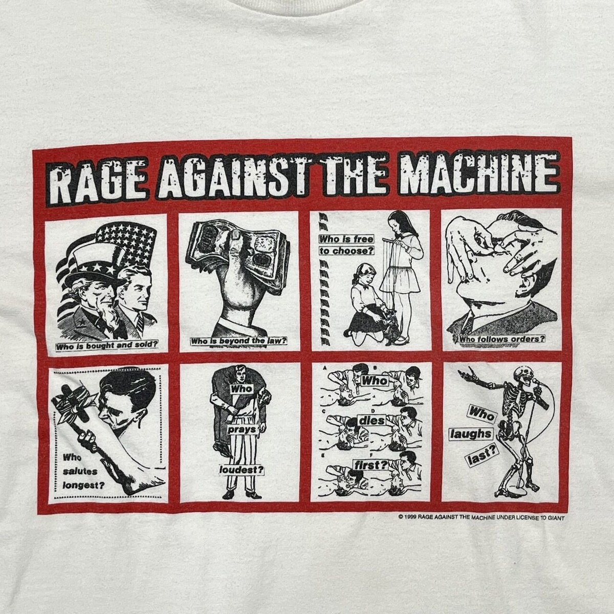 RAGE AGAINST THE MACHINE 1999 BARBARA KRUGER WH RAGE AGAINST THE MACHINE 1999 BARBARA KRUGER WH