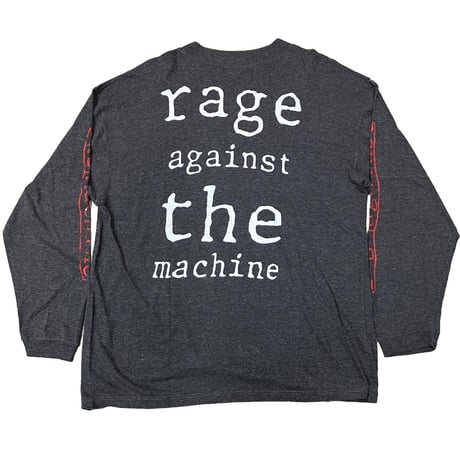 RAGE AGAINST THE MACHINE BURNING MONK ITALIAN BOOTLEG LS GREY FITS XL 1983