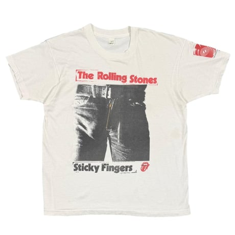 THE ROLLING STONES STICKY FINGERS WHITE SCREEN STARS FITS XL 0766