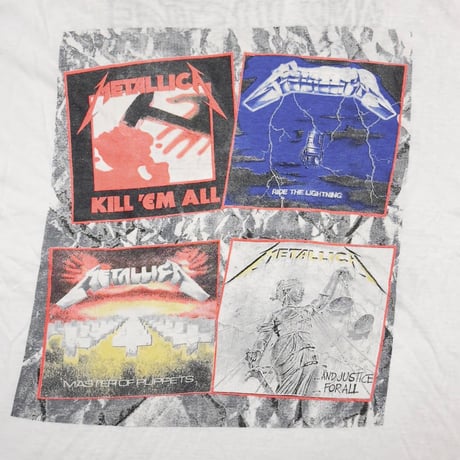 METALLICA AND JUSTICE FOR ALL WHITE FITS XL 5047