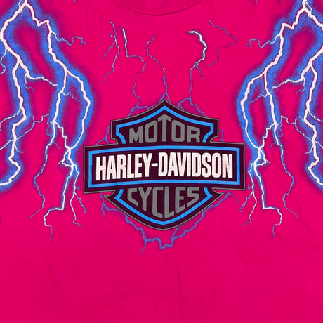 HARLEY DAVDSON 1994 WABASH VALLEY 10TH ANNIVERSARY PINK HANES XXL 0210
