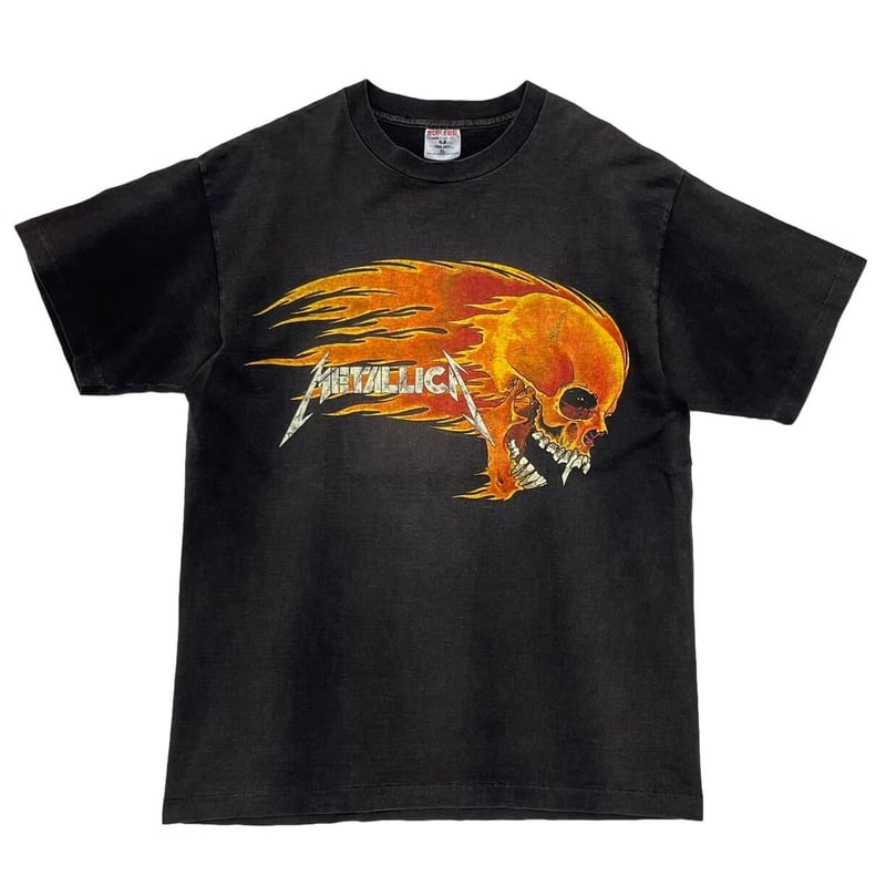 ボロ◎LLICA FLAME SKULL PUSHEAD XL Tシャツ METALLICA PUSHEAD FLAME SKULL SOF TEE XL 4708 |