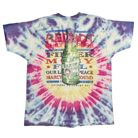 RED HOT CHILI PEPPERS ROLLING ROCK TOWN FAIR TIE DYE FRUIT OF THE LOOM XL 3723