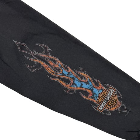 HARLEY DAVIDSON FLAME SLEEVES THE WOODLANDS LS LARGE 2239