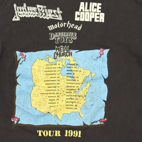 OPERATION ROCK & ROLL 1991 TOUR JUDAS PRIEST ALICE COOPER MOTORHEAD BROCKUM LARGE 7645