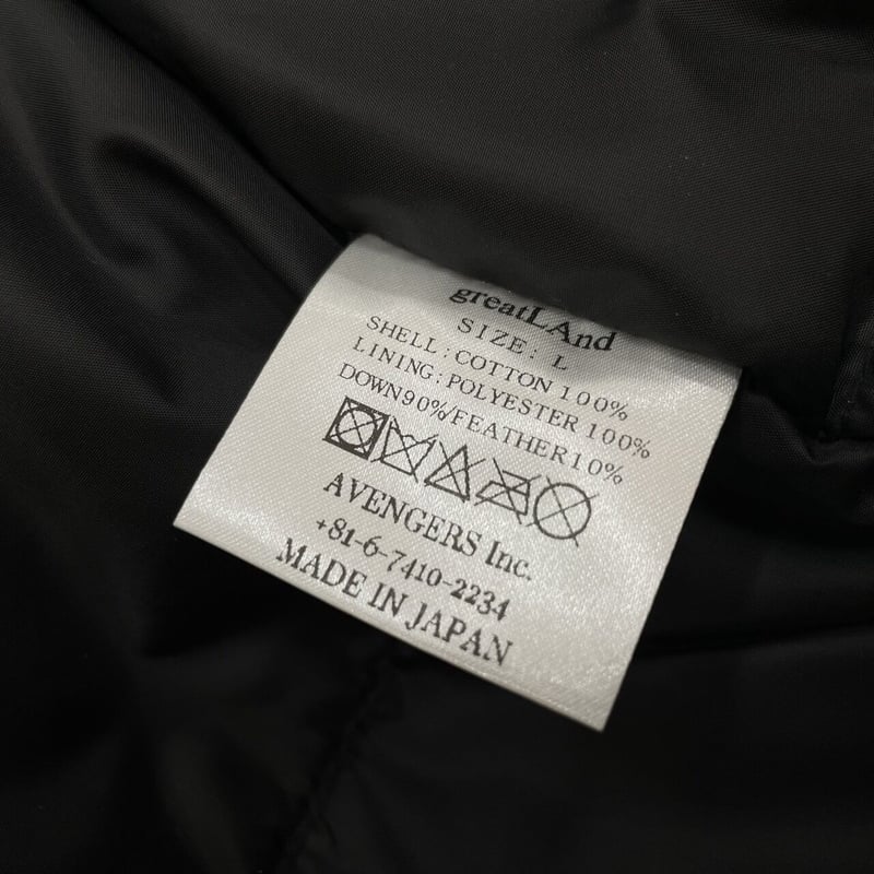 greatLAnd ORIGINAL GREATMAN DOWN JACKET LARGE 1