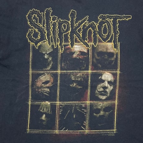 Slipknot 2006 SQUARE SPLIT FACE LIGHT YELLOW FITS XL 2606