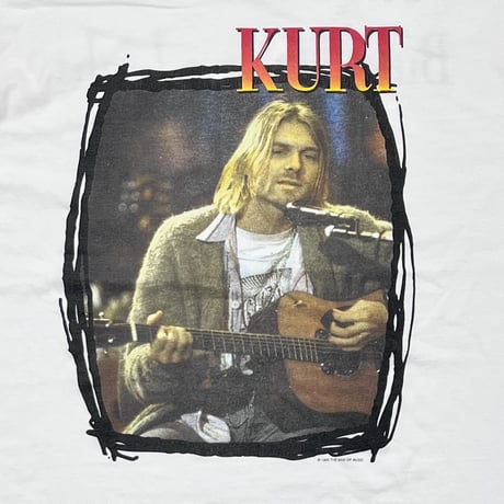 NIRVANA KURT COBAIN MEMORIAL SUN IS GONE WHITE FITS XL 6990