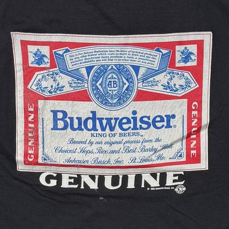 Budweiser 1988 LABEL LOGO BLACK XL 5220