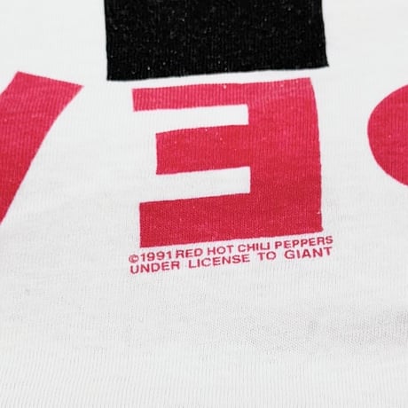 RED HOT CHILI PEPPERS 1991 AZTEC WHITE giant BY TEE JAYS LARGE 8186