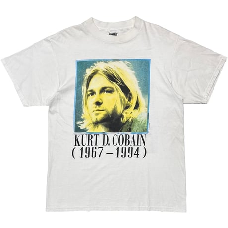 NIRVANA KURT COBAIN MEMORIAL ADULT WHITE TULTEX LARGE 3790